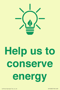 Help us to conserve energy 